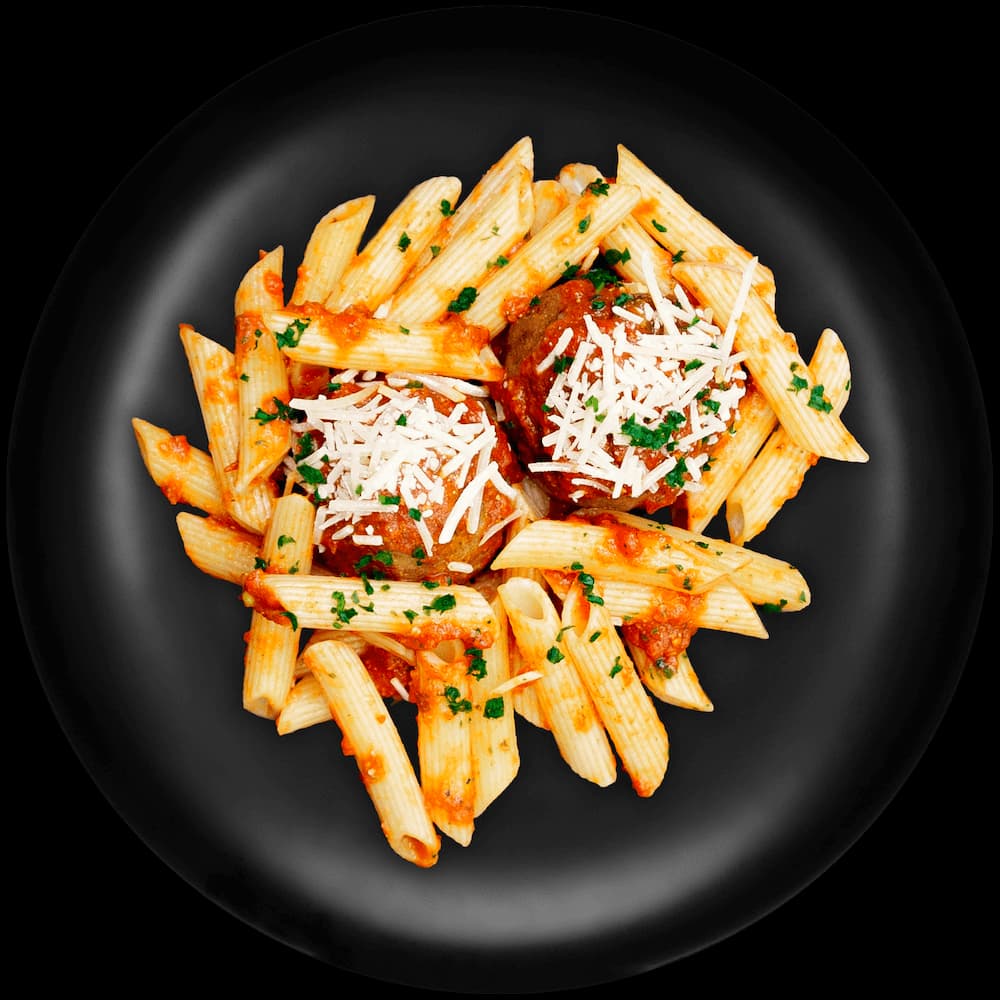Tomato & Pesto Penne w/Turkey Meatballs