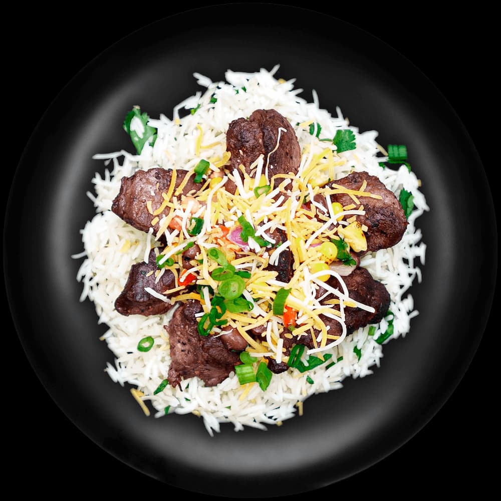 Steak Tips Caviar Bowl