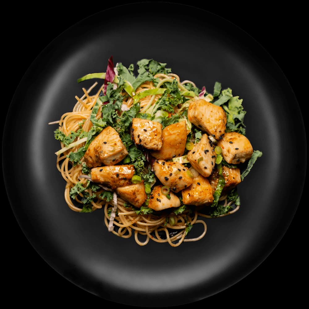 Soy Garlic Noodles w/ Chicken