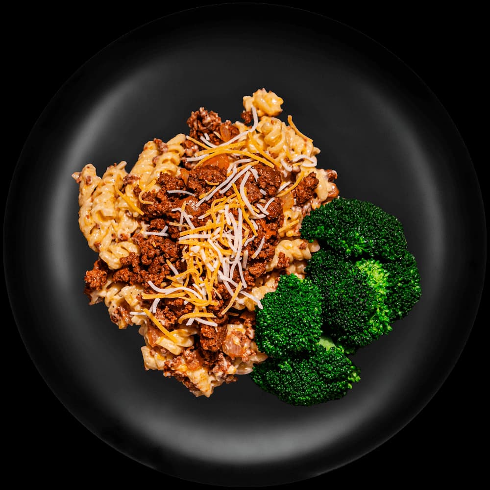 Cheeseburger Mac w/ Broccoli