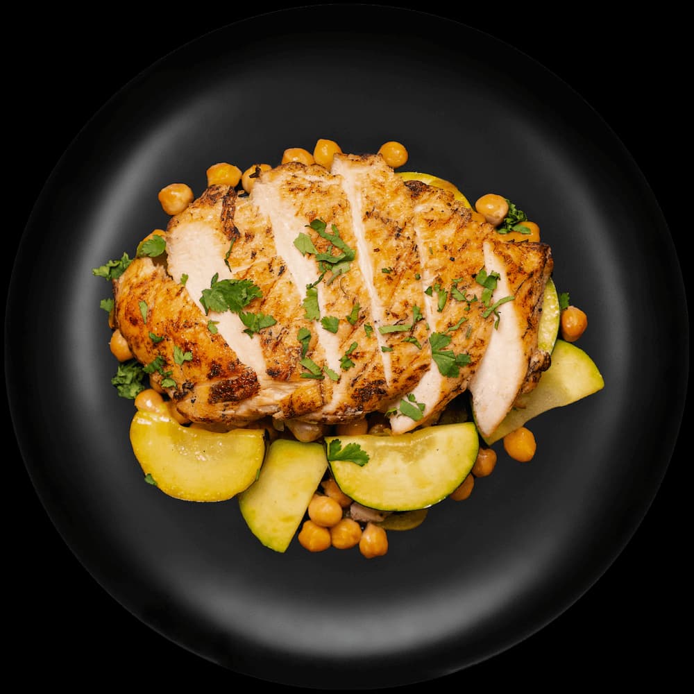 Greek Style Chicken w/ Chickpeas & Roasted Vegetables
