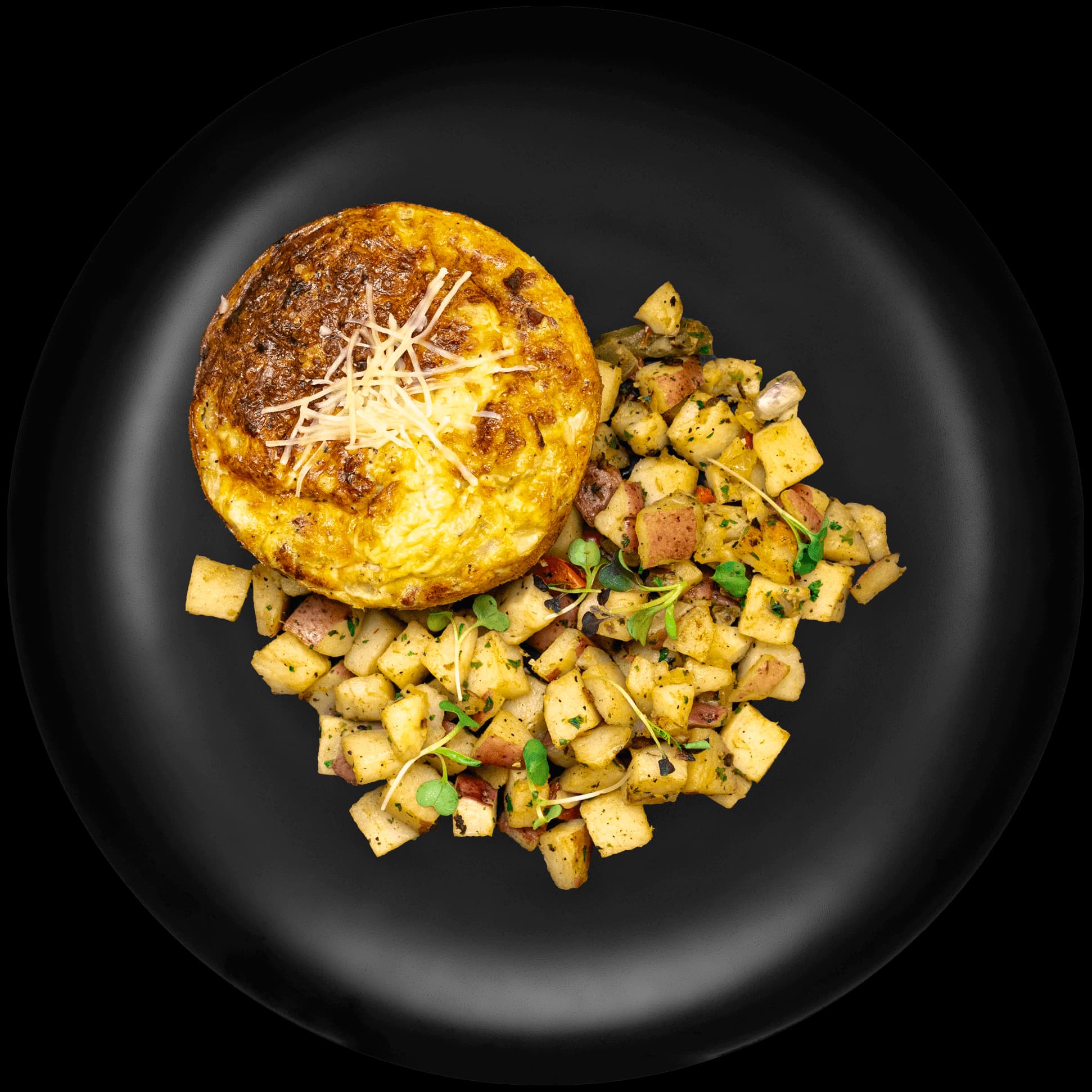 Bacon & Egg Soufflé w/ Red Potato Hash