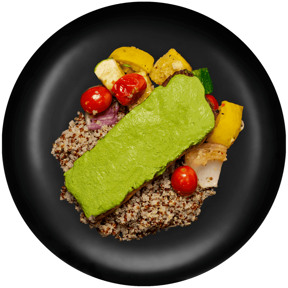 Green Goddess Salmon w/ Quinoa & Summer Veggies