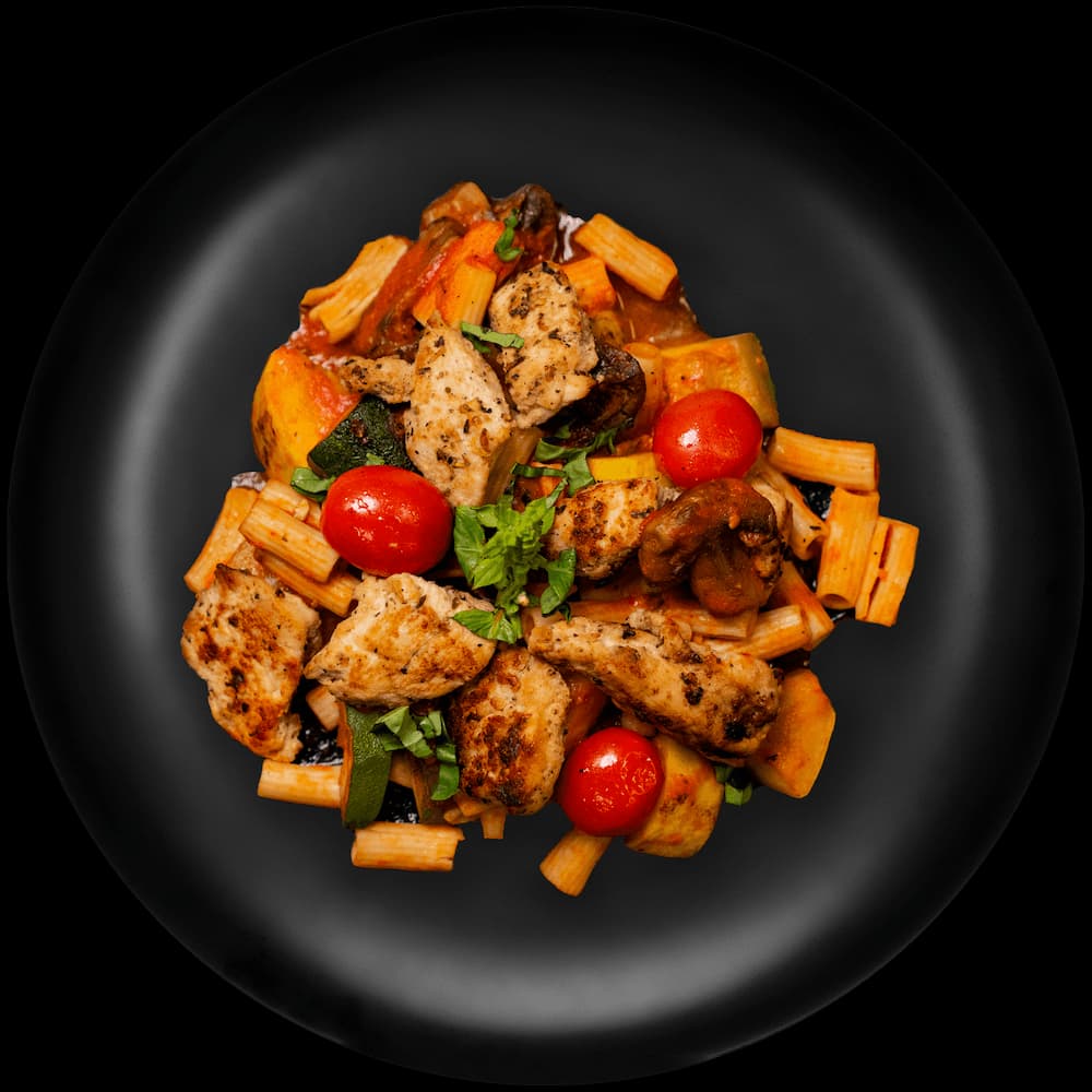 Chicken Primavera w/ Gluten Free Penne