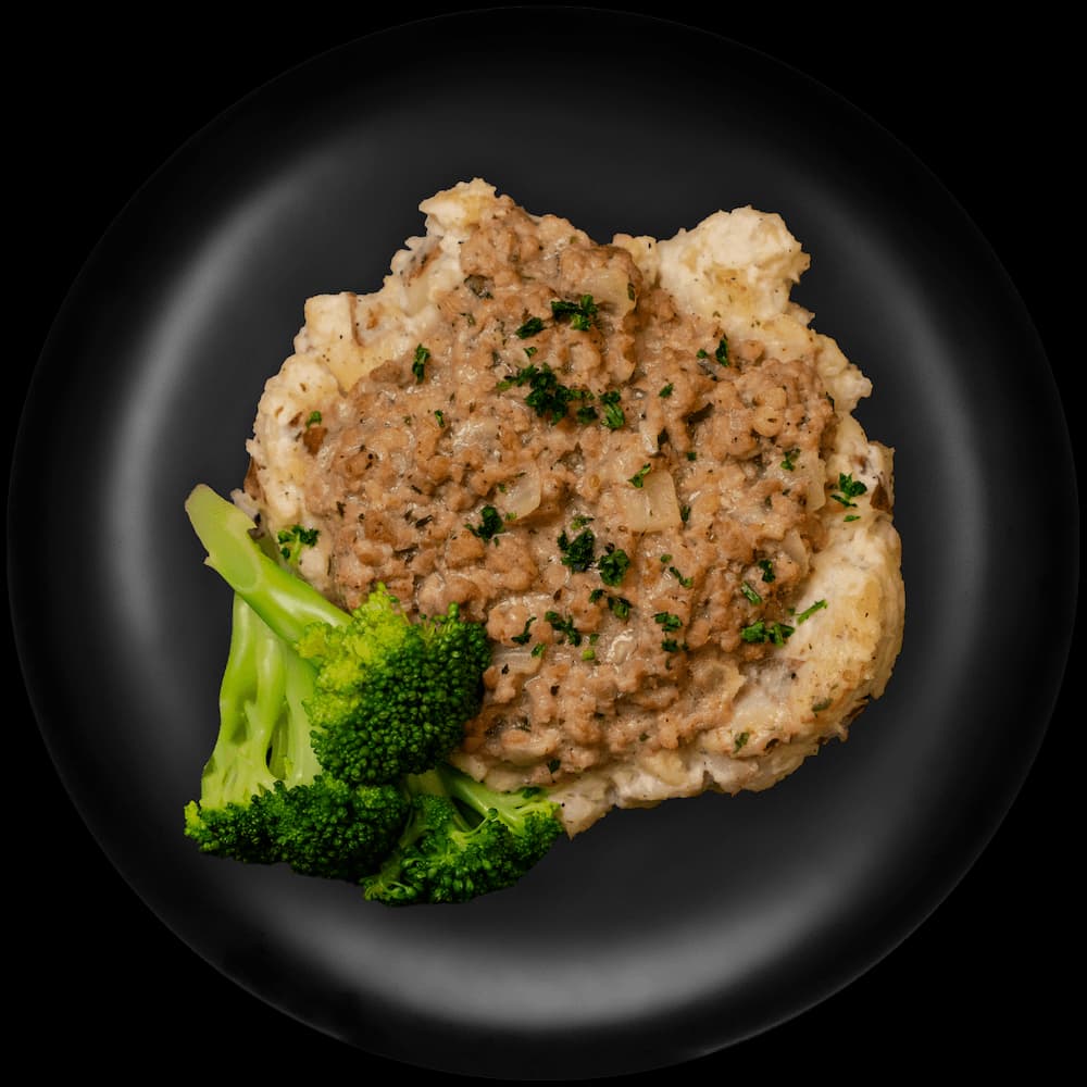 Swedish Style Ground Pork w/ Mashed Potatoes